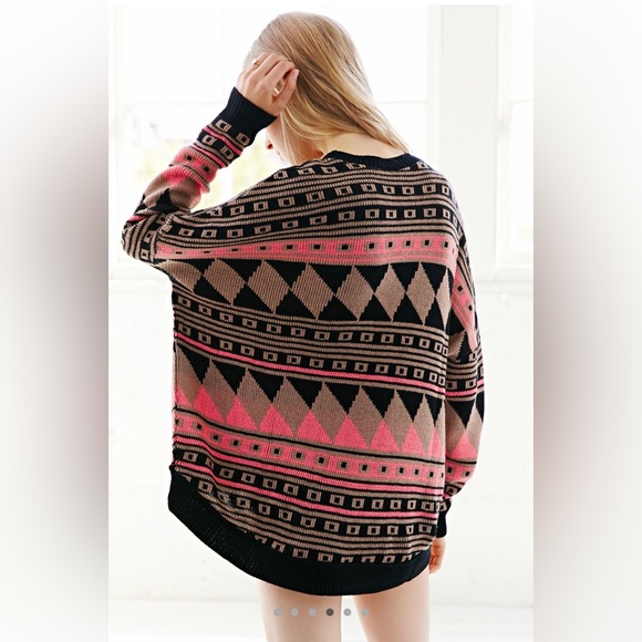 Urban Outfitters BDG patterned intarsia sweater Sz XS - Picture 4 of 10